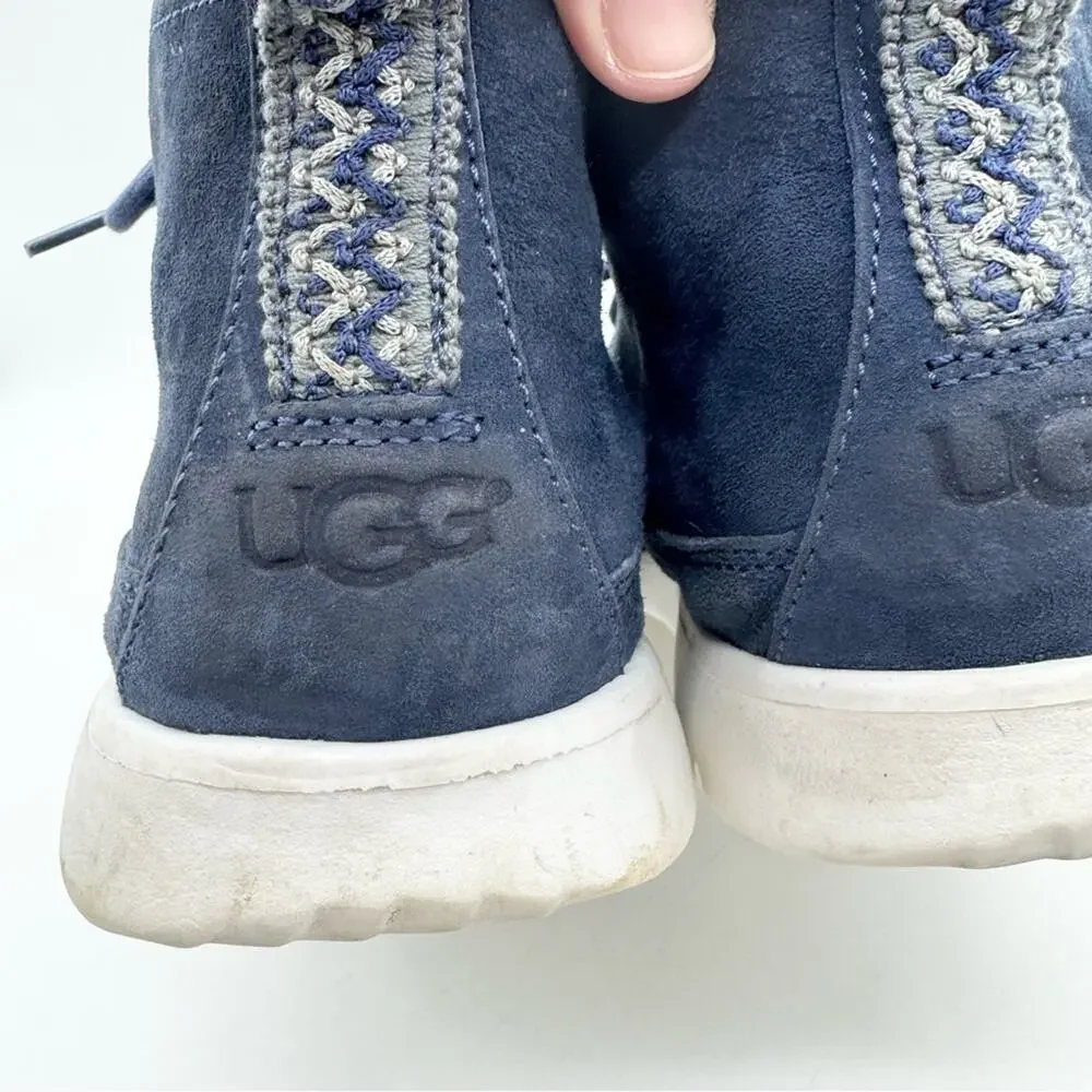 UGG Men's Freamon Suede Lace Up Chukka Boot In Navy Sz 9 Preppy Office Business